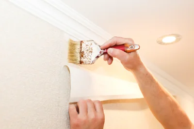 Pose de papier peint à Feins — revêtements muraux et toiles de verre